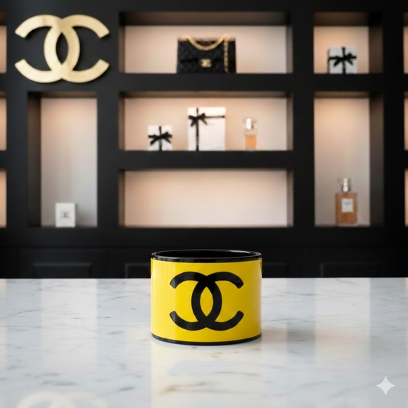 .. Jewelry - Iconic Bold Yellow and Black Cuff Bracelet